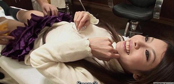  Uncensored bizarre Japanese pubic shaving salon Subtitled